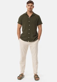 INDICODE JEANS INCLIO - Trousers - ecru mix