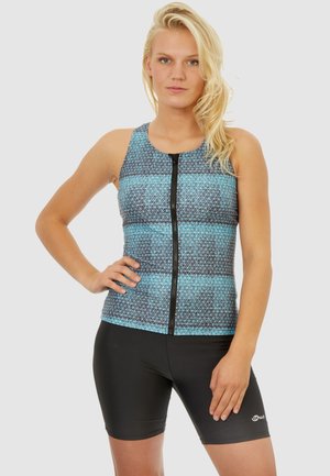 TANKINI  RACERBACK  - Surfshirt - türkis schwarz
