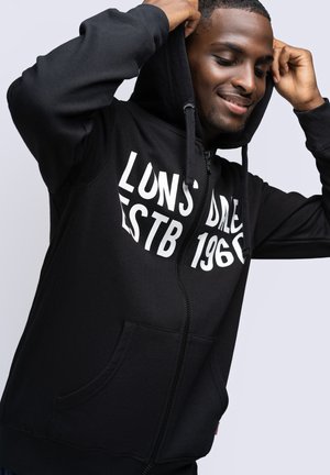 Lonsdale Mikina so zipsom - black