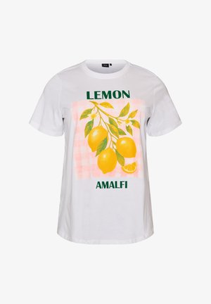 Zizzi, T-Shirt print - weiß