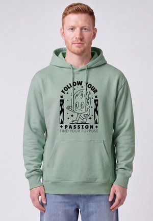 watapparel, FOLLOW YOUR PASSION UNISEX - Kapuzenpullover - aloe