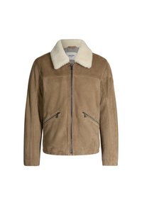 JOOP! Jeans Giacca di pelle - hellbraun