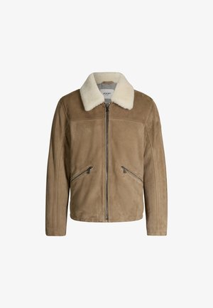 JOOP! Jeans Lederjacke - hellbraun