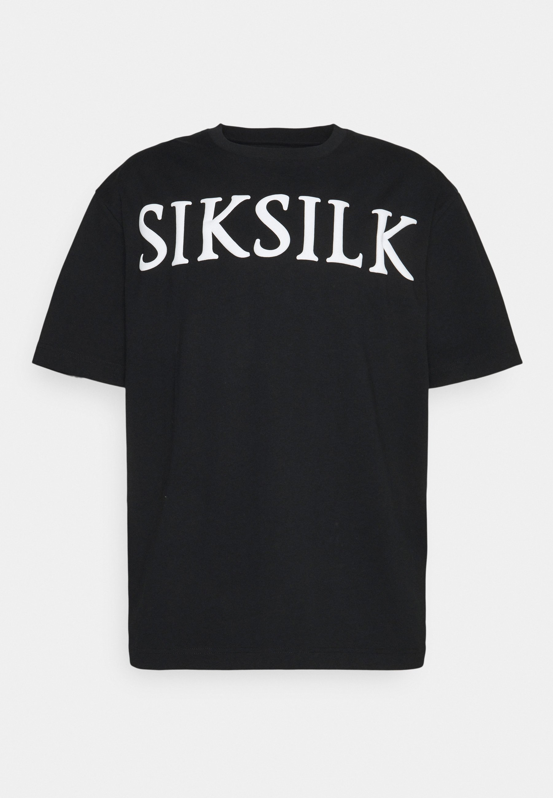 Drop Shoulder Relaxed Fit Tee Black White