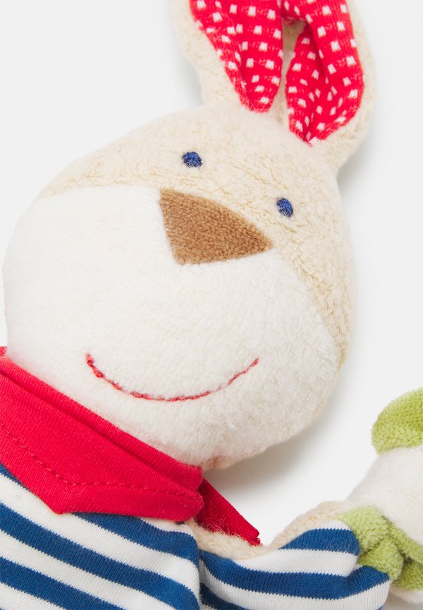 HASE MIT KLEELATT – Kuscheltuch – blau