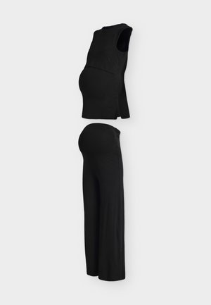 Anna Field MAMA by Zalando, SLEEVELESS SET WITH TROUSER AND NURSING FUNCTION - Stoffhose - black