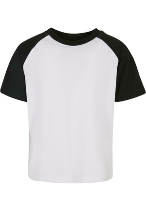 RAGLAN CONTRAST - Print T-shirt - white/black