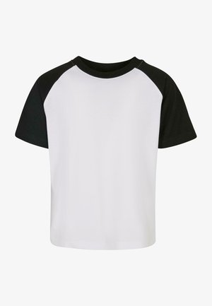 Urban Classics RAGLAN CONTRAST - Tricou cu imprimeu - white/black