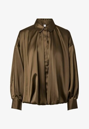 YAS, HEMD YASPELLA BUBBLE HEM - Overhemdblouse - teak