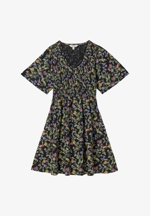 FatFace, PETITE FIT - FLORAL JERSEY DRESS - Jerseykjole - black stitch paisley