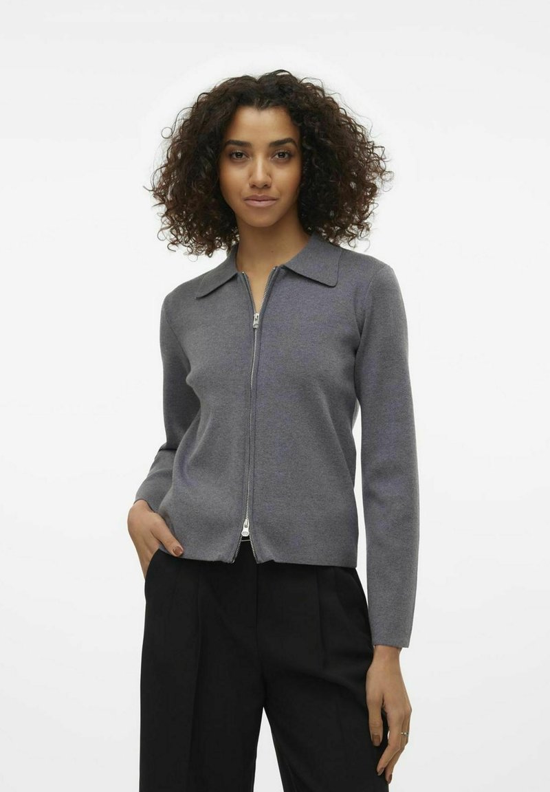 Vero Moda VMHANNA - Kardiganas - dark grey melange