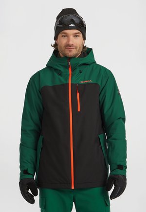 Snowboardová bunda - emerald envy colour block
