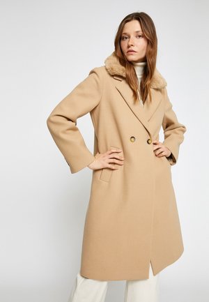 DETAIL POCKET DOUBLE BREASTED - Gabardina - beige