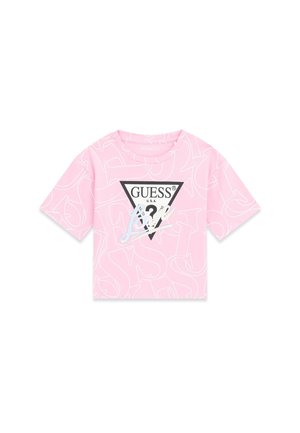 Guess, ANIMAL-PRINT T-SHIRT - Triko s potiskem - rose
