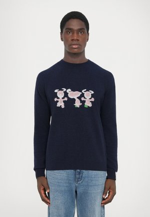 MAGLIA GIROCOLLO - Strickpullover - blu scurissimo