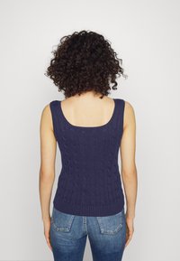 Lauren Ralph Lauren CABLE-KNIT SLEEVELESS SWEATER - Top - french navy