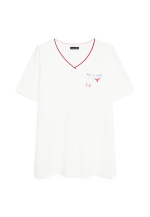 Fiorella Rubino, T-SHIRT CON STAMPA E LETTERING - T-shirts print - bianco