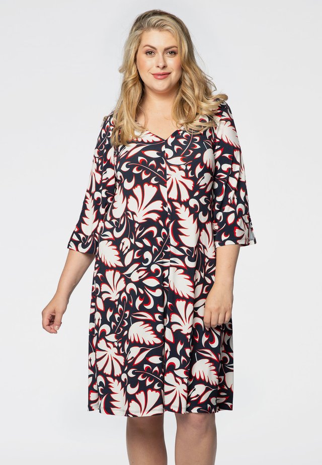 Korte jurk - black/red