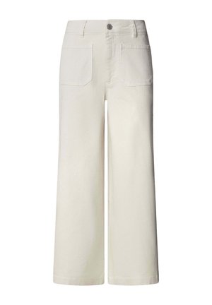 Pepe Jeans HIGH RISE WIDE CROP TANIA POCKET - Flared Jeans - oyster white