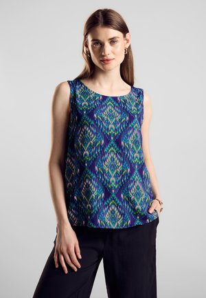 Street One, MIT PRINT - Blouse - blau