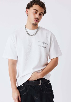 À EFFET TEXTURÉ - T-Shirt basic - blanc
