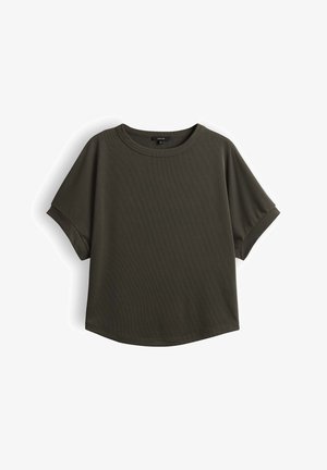 OPUS, RELAXED FIT RIBBED - T-shirt basique - deep green