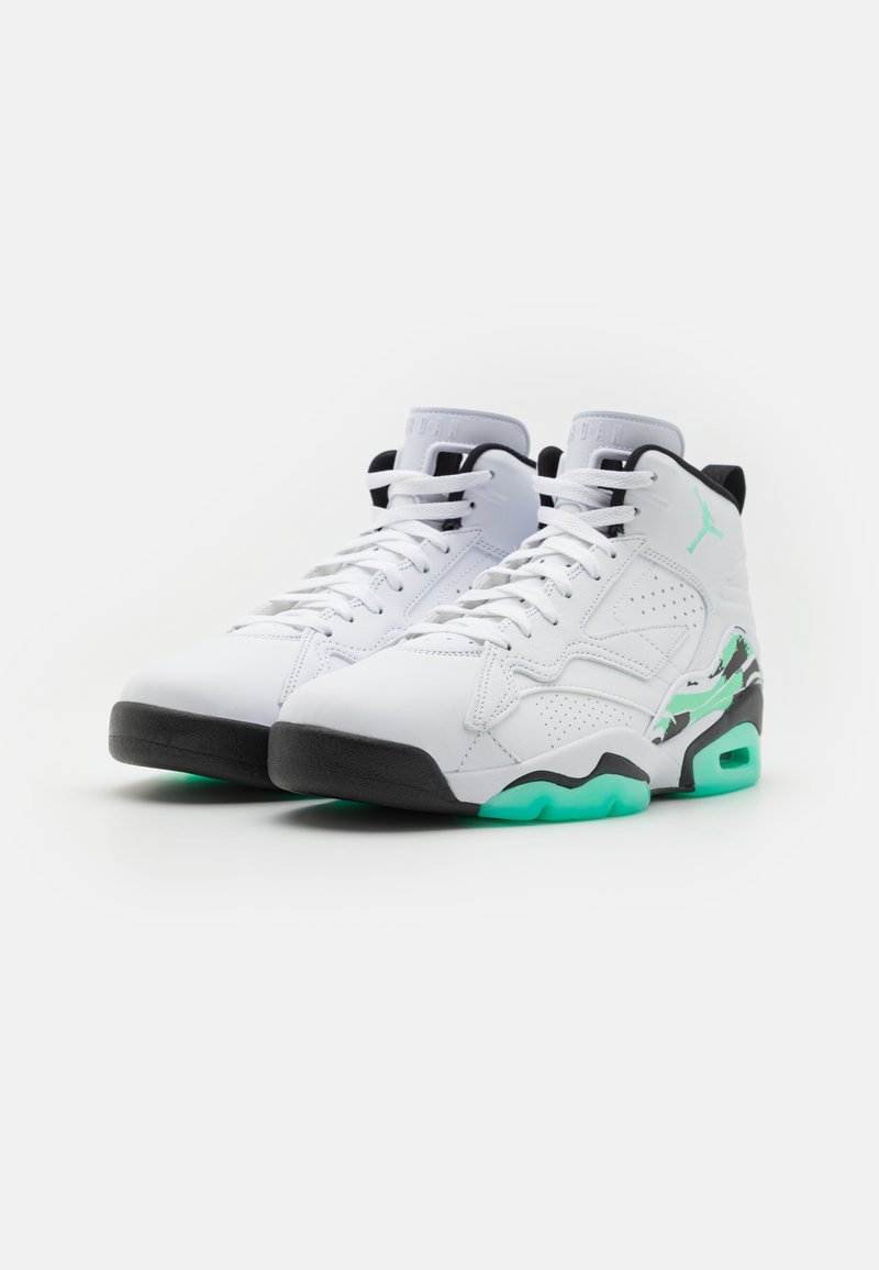 Jordan JORDAN MVP - Höga sneakers - white/green glow/black/vit 