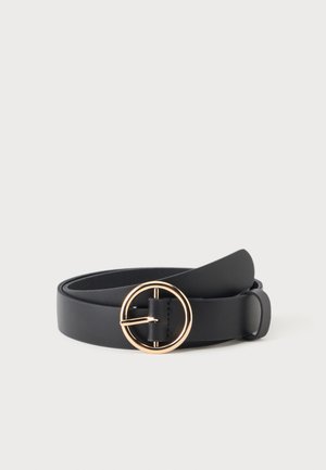 Zign by Zalando, LEATHER - Belt - black/rose gold-coloured