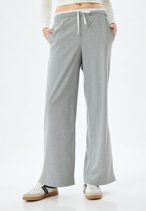 WIDE LEG - Trousers - grey