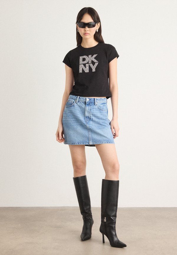 NEW YORK MIXED RHINESTONE LOGO BABY TEE - Print T-shirt4