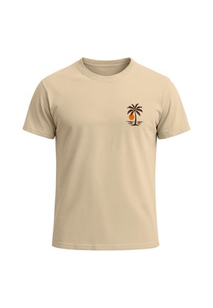 Neverless, T-Shirt print - slim-fit natur
