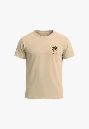 Neverless, T-Shirt print - slim-fit natur