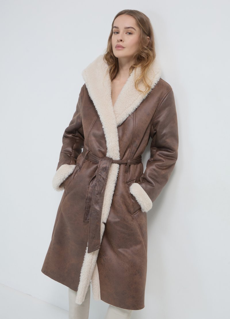 Calliope LUNGO - Wintermantel - marrone scuro