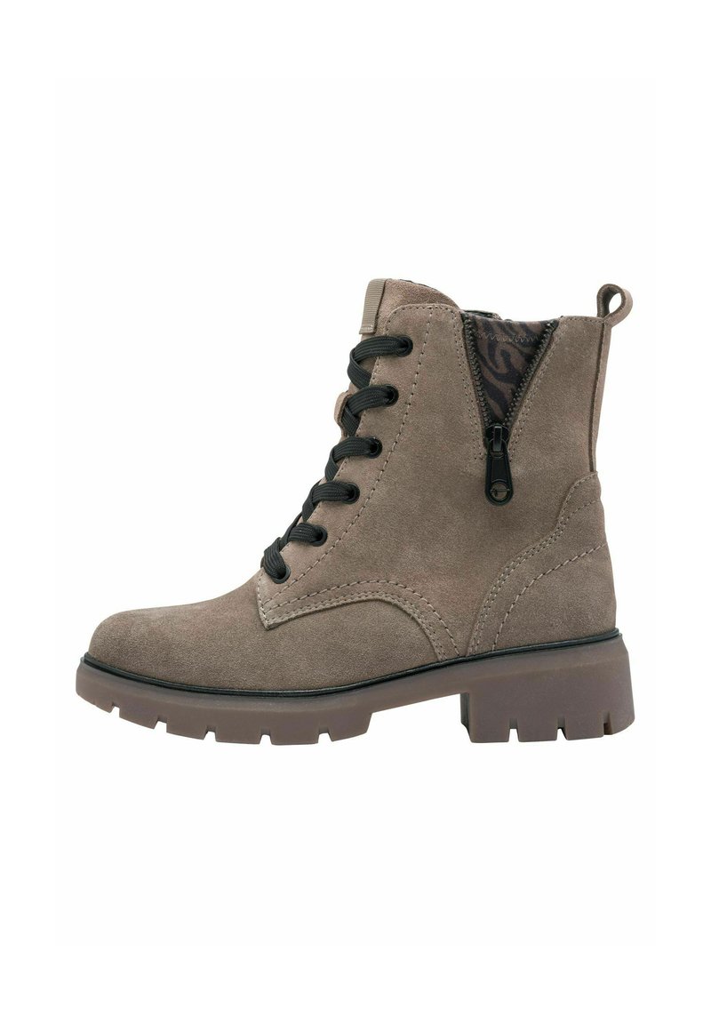 Tamaris Stivaletti stringati - pepper suede