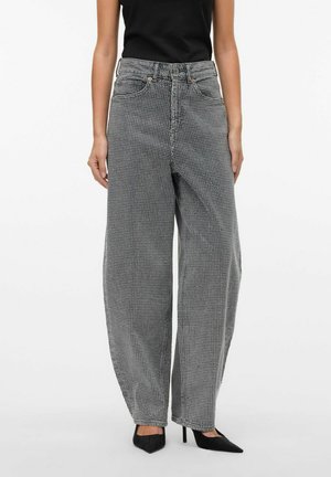 VMBILLIE HOHE TAILLE BARREL FIT - Baggy Jeans - medium grey denim