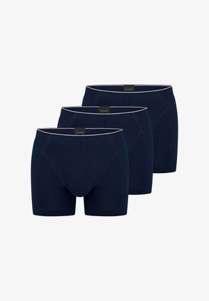 Navyblaue Boxershorts im Dreierpack, aus weichem Stoff mit kontrastierendem Bündchen und gesticktenDetails.
