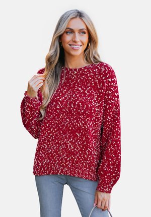 POM  - Strickpullover - red white