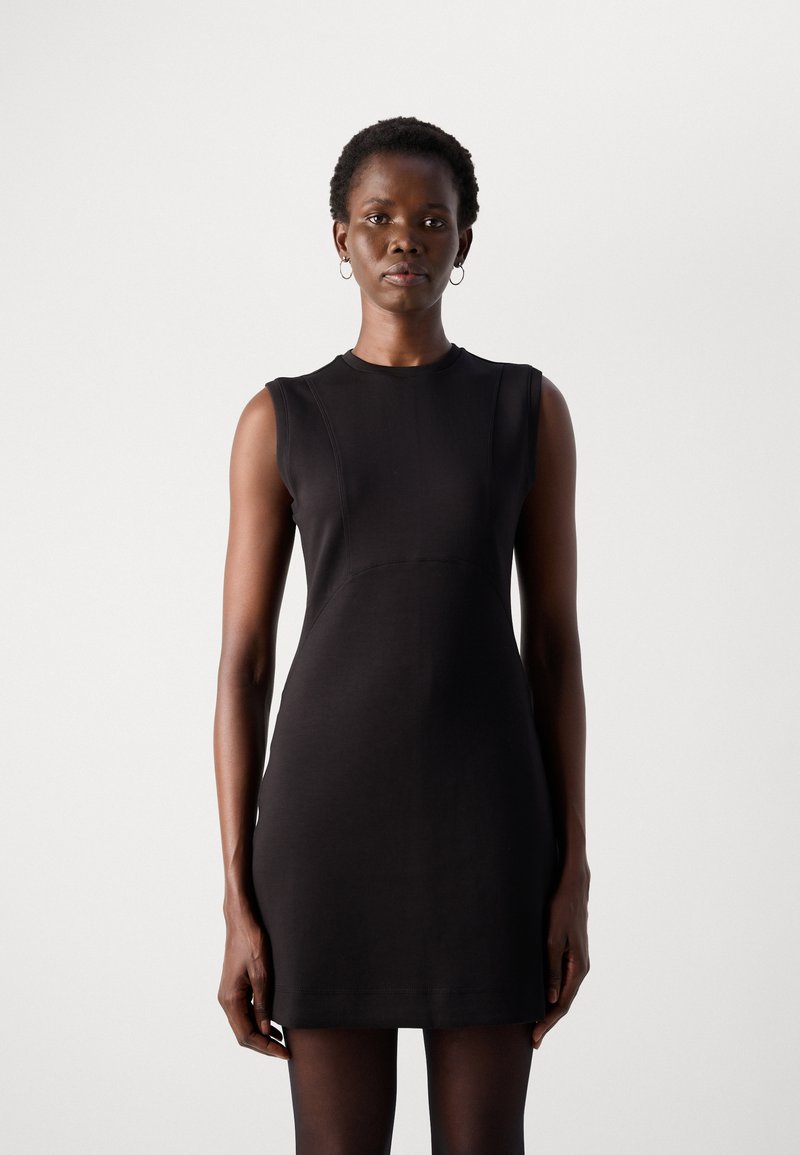 Calvin Klein Jeans SEAM DETAIL MINI DRESS - Shift dress - black - Zalando.ie