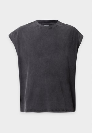 FAVELA, BASIC MUSCLE TEE - Toppi - black washed