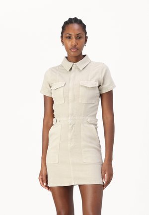 Good American FIT FOR SUCCESS DRESS - Spijkerjurk - taupe