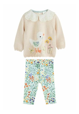 SET - Trui - neutral duck  sage ditsy