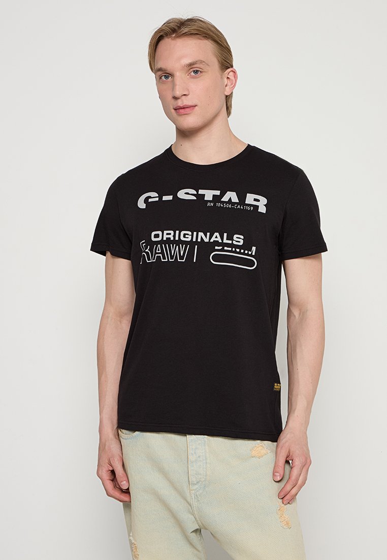 G-Star T-shirt print zwart
