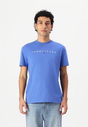 Tommy Jeans LINEAR LOGO TEE - Basic T-shirt - tempo blue