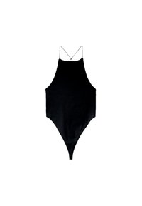 Stradivarius NAHTLOSER MIT MODISCHEM RÜCKEN  - Top - black