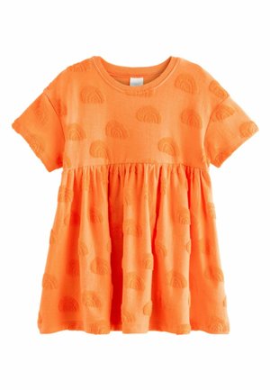 TEXTURED TOWELLING - Vestido informal - orange