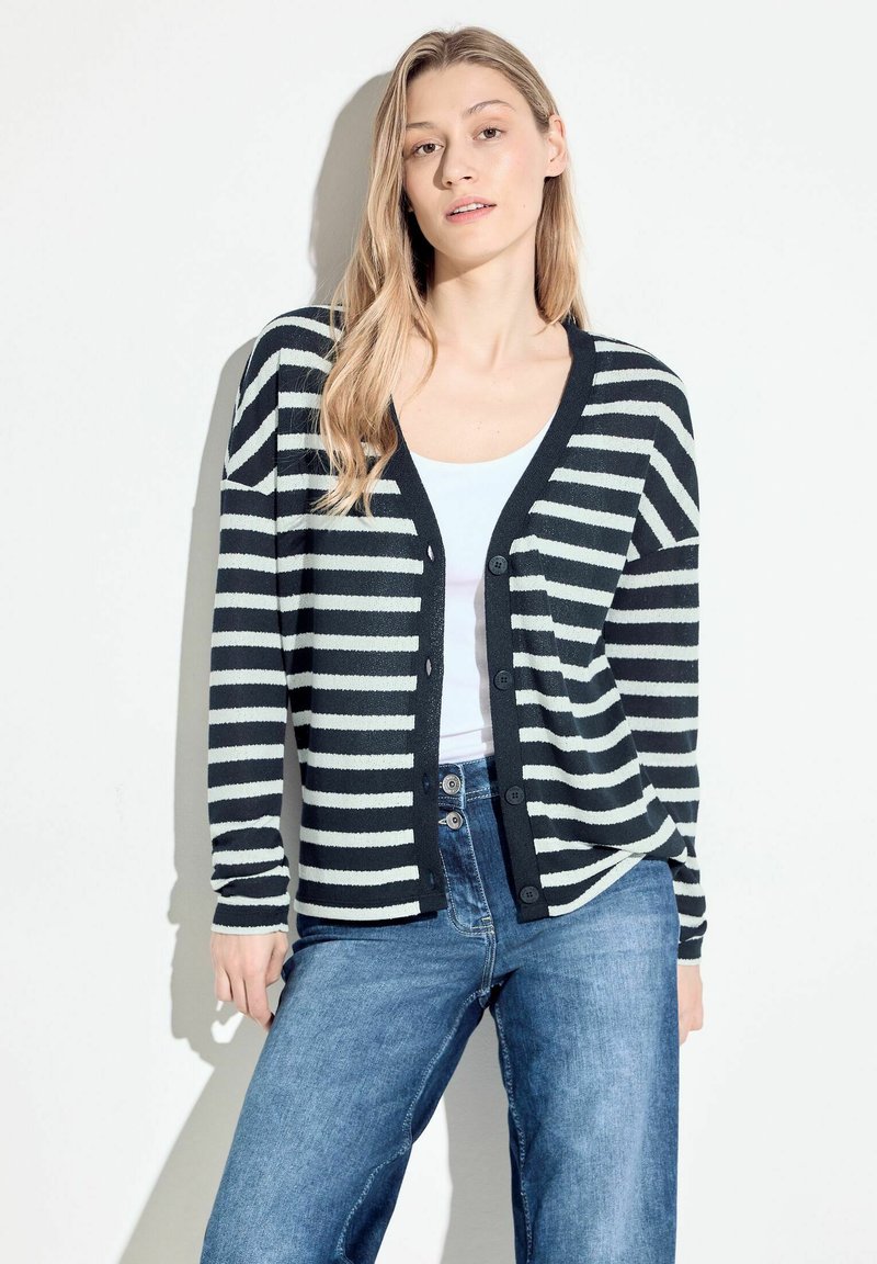 Cecil GESTREIFTER - Cardigan - blau