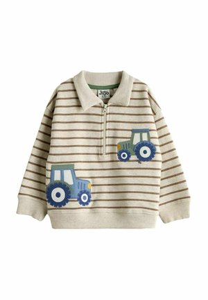 STRIPED TRACTOR HALF ZIP - Top s dlhým rukávom - natural tractor