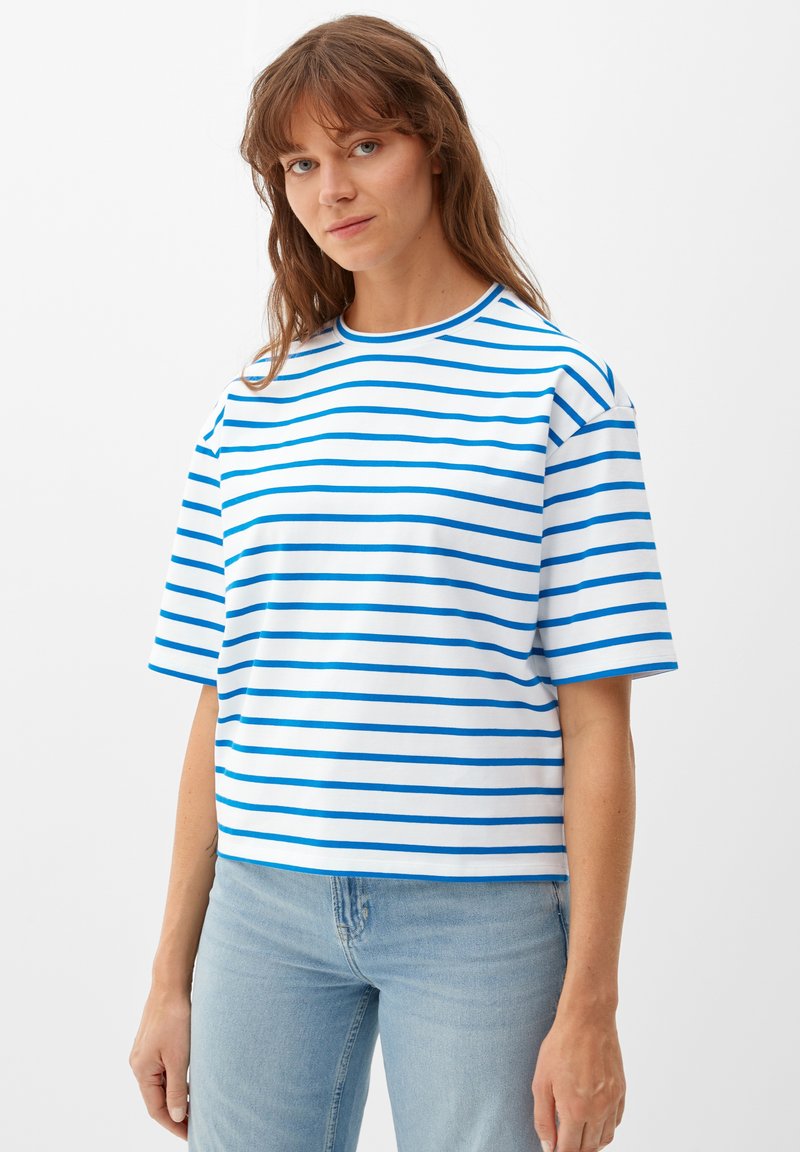 s.Oliver MIT STREIFEN - T-Shirt print - royalblau