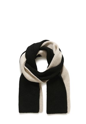 Sjal / Tørklæder - black w/beige contrast
