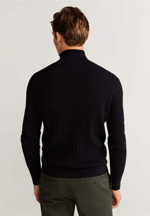 Mango Strickpullover - black